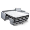 Canapé d'angle réversible convertible express 160 cm sommier lattes tissu tissé - BELLECOUR