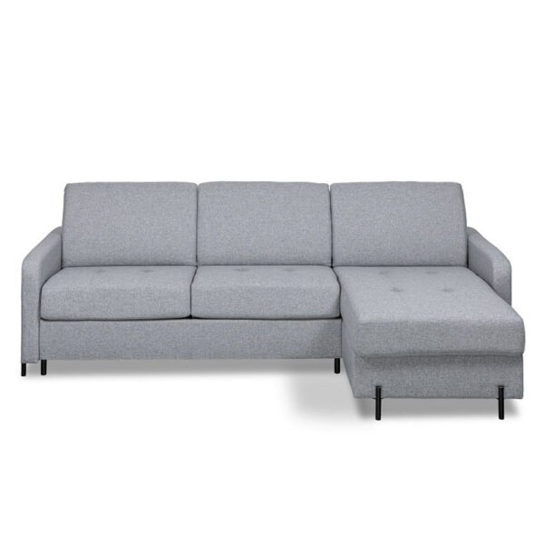 Canapé d'angle réversible convertible express 160 cm sommier lattes tissu tissé - BELLECOUR
