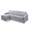 Canapé d'angle réversible convertible express 160 cm sommier lattes tissu tissé - BELLECOUR