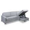 Canapé d'angle réversible convertible express 160 cm sommier lattes tissu tissé - BELLECOUR