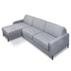 Canapé d'angle réversible convertible express 160 cm sommier lattes tissu tissé - BELLECOUR