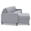 Canapé d'angle réversible convertible express 160 cm sommier lattes tissu tissé - BELLECOUR