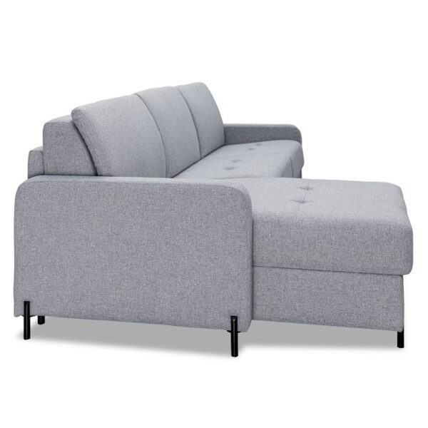 Canapé d'angle réversible convertible express 160 cm sommier lattes tissu tissé - BELLECOUR