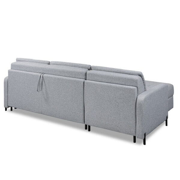 Canapé d'angle réversible convertible express 160 cm sommier lattes tissu tissé - BELLECOUR