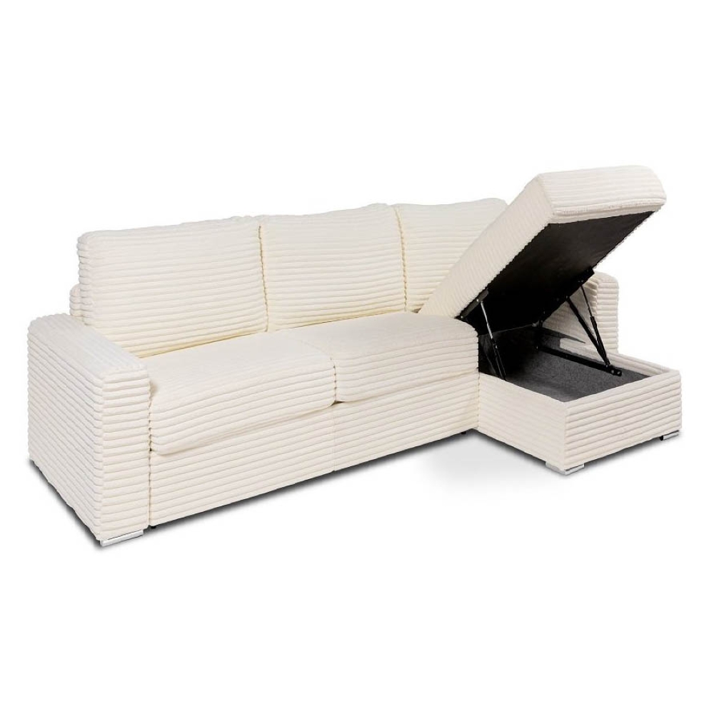 Canapé d'angle réversible convertible express 140 cm sommier lattes velours Ambience - BILBAO