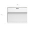 Lit escamotable horizontal avec bureau 140 x 200 cm - COUPLE DESK