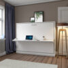 Lit escamotable horizontal avec bureau 140 x 200 cm - COUPLE DESK