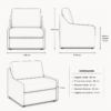 Fauteuil convertible express sommier lattes Tissu tissé - RISTRETTO