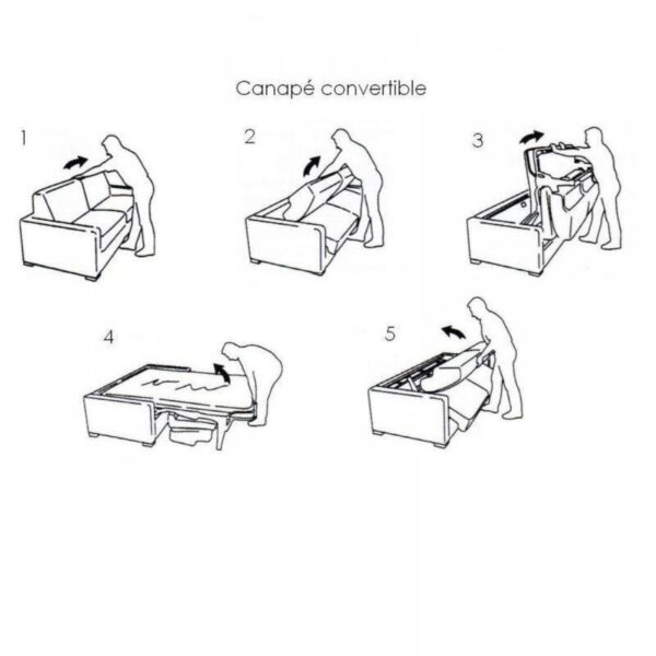 Fauteuil convertible express Cuir vachette - SUN