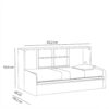 Lit escamotable horizontal avec canapé Tweed gris 90 x 200 cm  - MULTIMO SOFA