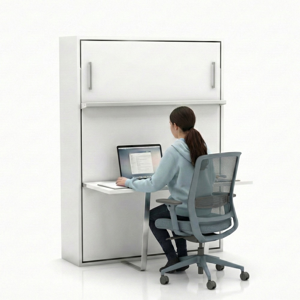 Lit escamotable vertical avec bureau 140 x 190 cm - LOFT DESK