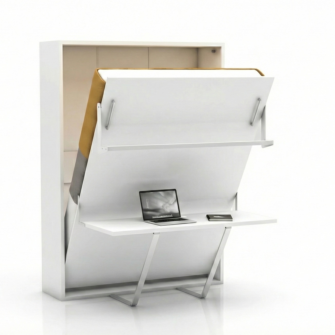 Lit escamotable vertical avec bureau 140 x 190 cm - LOFT DESK