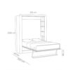 nova dim 1 Lit escamotable vertical 140 à 150 x 200 cm - NOVA QUEEN BED
