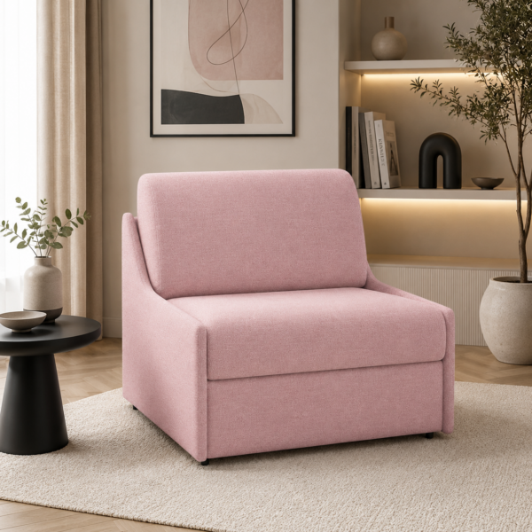 Fauteuil convertible express sommier lattes Tissu tissé - RISTRETTO