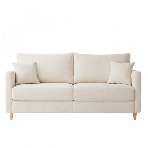 Canapé convertible express 120 cm sommier lattes tissu tweed - VARENNE