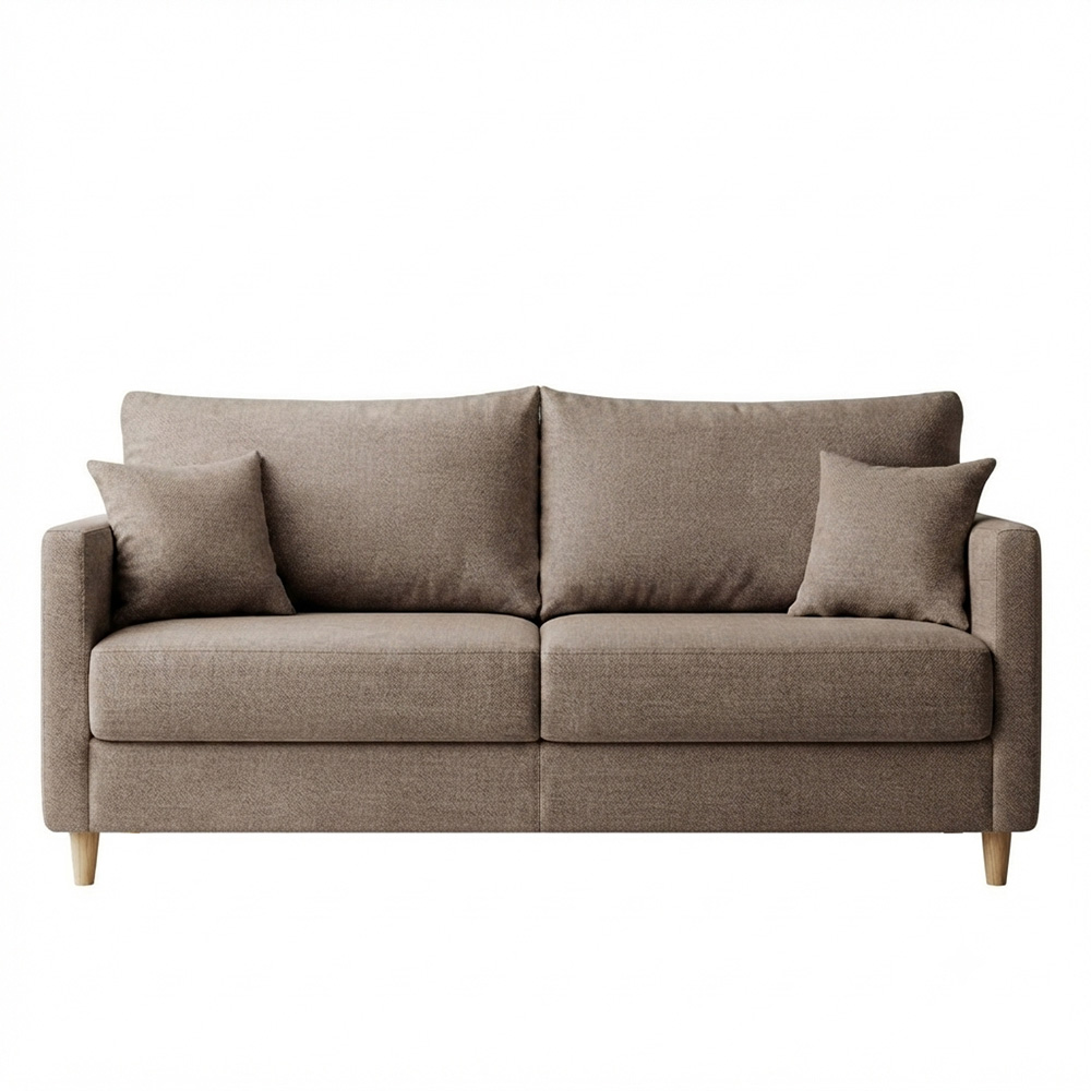 Canapé convertible express 140 cm sommier lattes tissu tweed - VARENNE