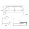 Canapé convertible express 120 cm sommier lattes tissu tweed - VARENNE