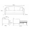 varenne dim 140 Canapé convertible express 140 cm sommier lattes tissu tweed - VARENNE