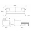 varenne dim 160 Canapé convertible express 160 cm sommier lattes tissu tweed - VARENNE
