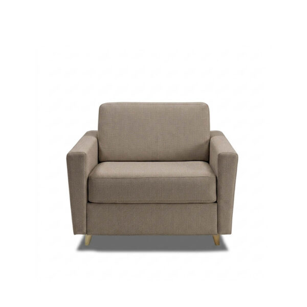 virgola 70 fossil 1 Fauteuil convertible express 70 cm sommier lattes tissu tweed Mistral - VIRGOLA