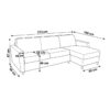 Canapé d'angle réversible convertible express 140 cm sommier lattes tissu tweed - VIRGOLA