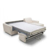 Canapé d'angle réversible convertible express 160 cm sommier lattes tissu tweed - VIRGOLA