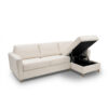 Canapé d'angle réversible convertible express 160 cm sommier lattes tissu tweed - VIRGOLA