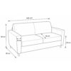 virgola dim 140 Canapé convertible express 3 places tissu tweed Mistral - VIRGOLA
