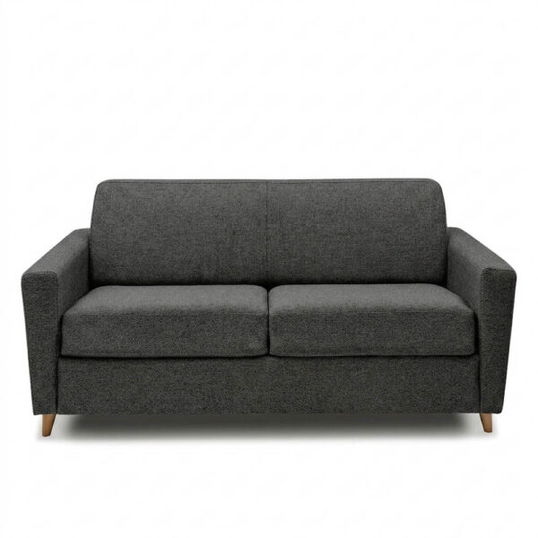 virgola gris 1 Canapé convertible express 2 places tissu tweed Mistral - VIRGOLA