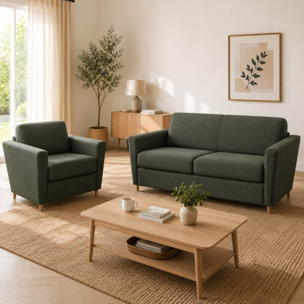 Canapé convertible express 4 places tissu tweed Mistral - VIRGOLA