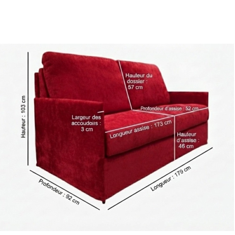 Canapé convertible 4 places Tissu Structuré Mid West - ZELIT