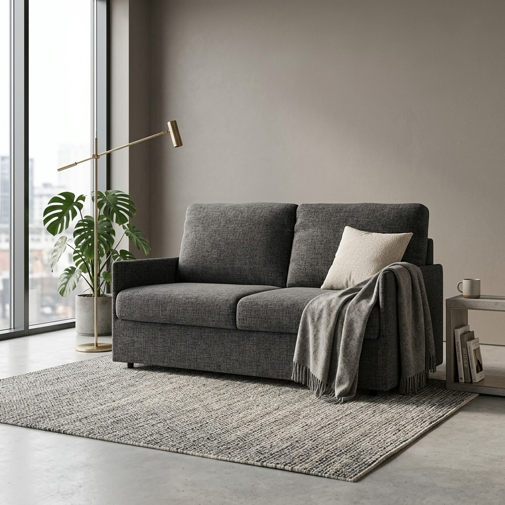 Canapé convertible 3 places Tissu Structuré Mid West - ZELIT